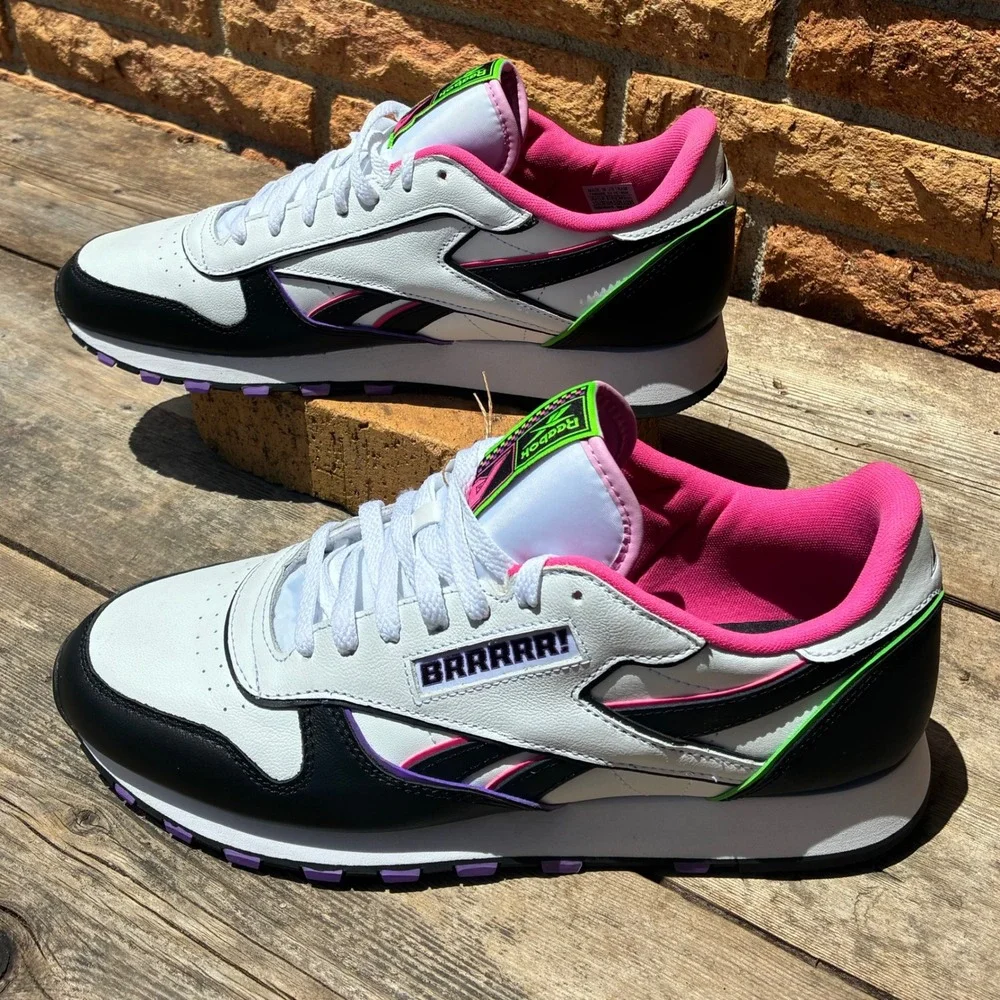 Reebok Classic Leather Anuel AA 11.5 White Black Pink Lime 100210141 Streetwear